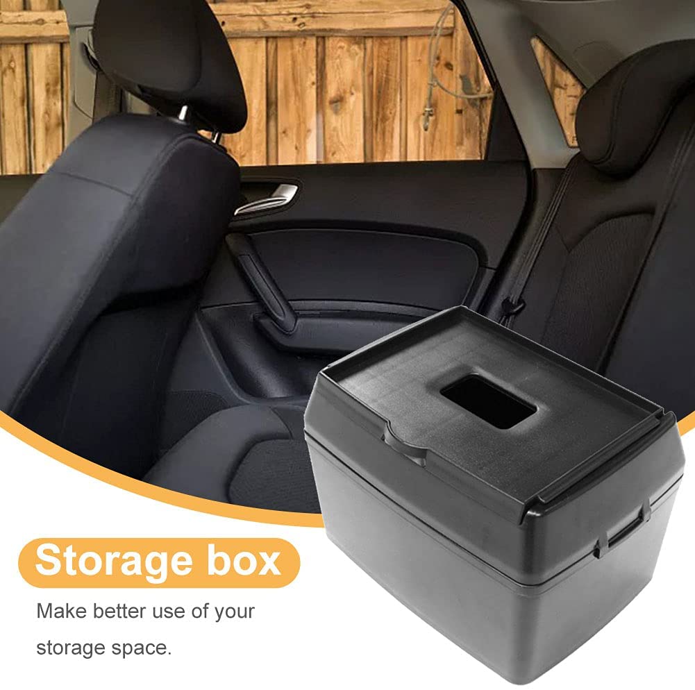 Tesla Model 3, Y, Rear Seat Storage Organizer Center Console Organizer Box, Black ABS, 2017-2024