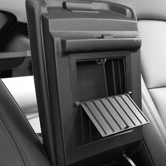 Tesla Model 3, Y, Center Console Organizer Armrest Hidden Storage Box, Black