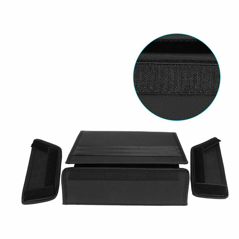Tesla Model Y Under Seat Storage Box Organizer, Black PU Leather, 2020-2021