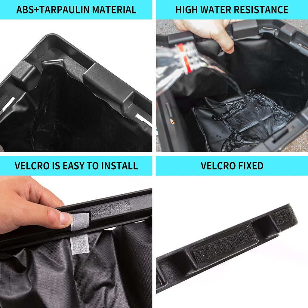 Tesla Model Y Rear Trunk Bin Side Storage Organizer Box Packets with Lid, 2020-2024