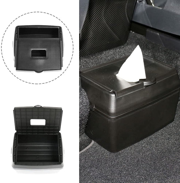 Tesla Model 3, Y, Rear Seat Storage Organizer Center Console Organizer Box, Black ABS, 2017-2022