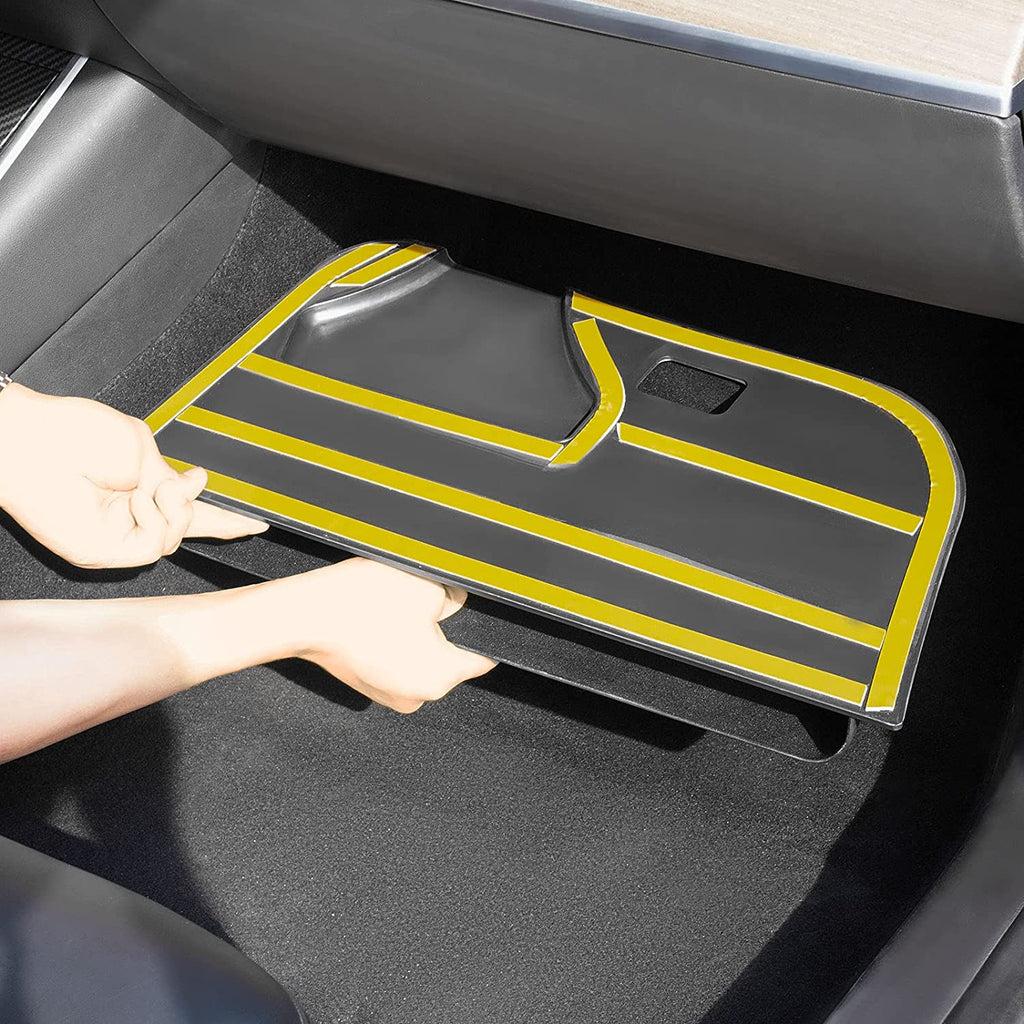 Tesla Model 3, Y Under Glove Box Storage Tray W/ Flocking