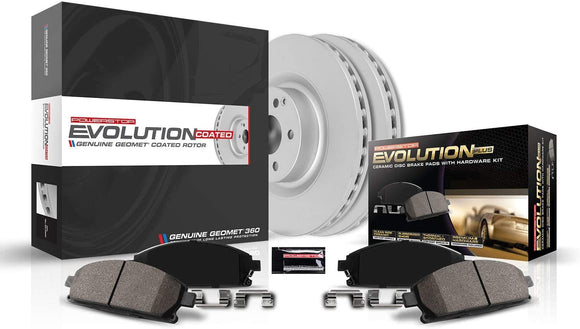 Chevy Bolt EV Power Stop Front Z17 Evolution Geomet Coated Brake Kit, 2017-2021