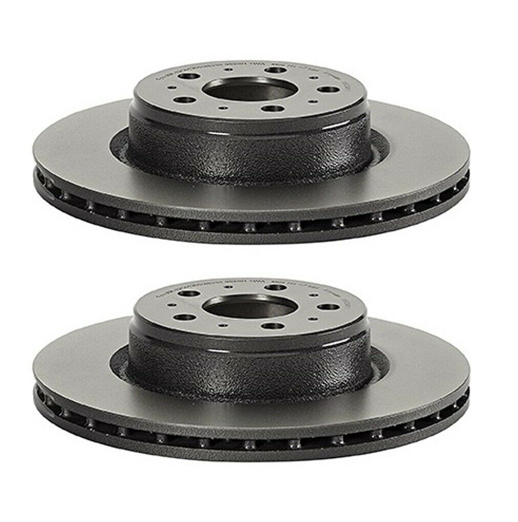 Tesla Model 3 Brembo Premium UV Coated Front Brake Rotors, Pair, 2017-2020