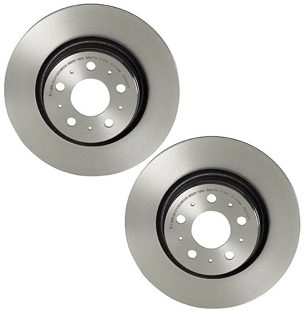 Tesla Model 3 Brembo Premium UV Coated Front Brake Rotors, Pair, 2017-2020