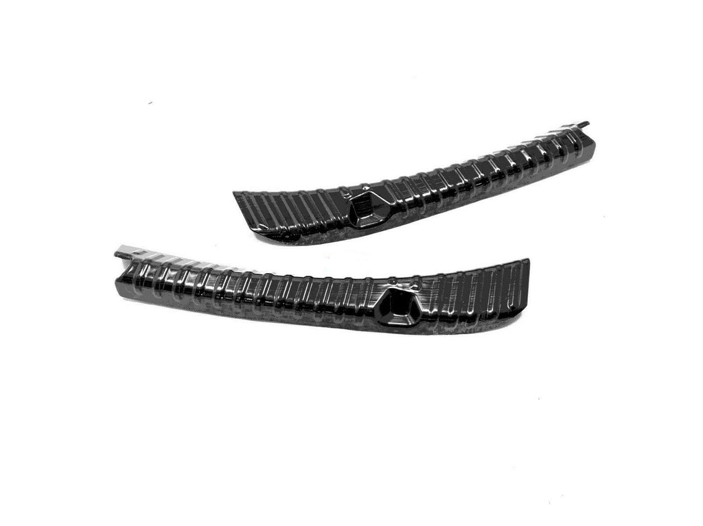 Tesla Model 3 Trunk Sill Protector Scuff Plates, Stainless Steel Brushed Black, 2017-2023