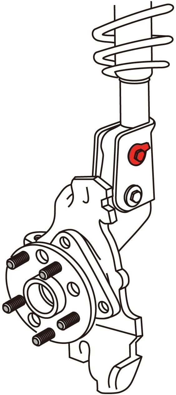 Fiat 500E Front Alignment Cam Bolt Kit, 2012-2019