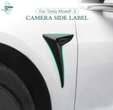 Tesla Model 3 Side Camera, Turn Signal Trim Covers, Black, 2017-2021