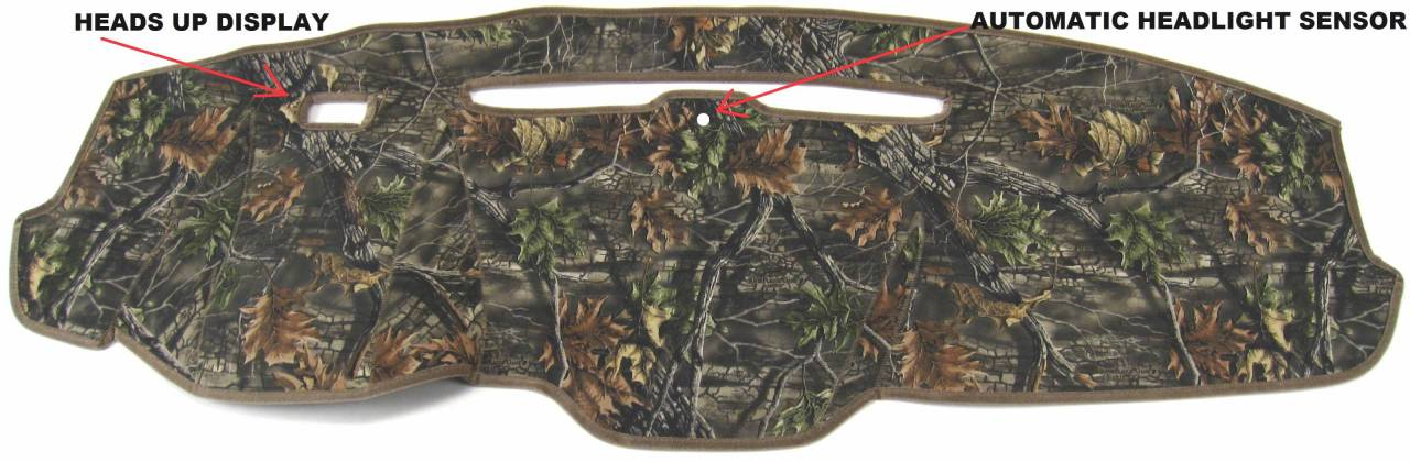 Chevy Volt Dash Cover Mat, Camouflage Velour, 2011-2015