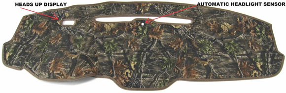 Smart Car Fortwo Dash Cover Mat, Camouflage Velour, With Gauges On Dash, 2008-2013