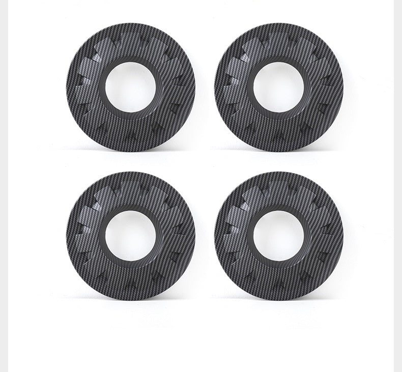 Tesla Model Y ABS Wheel Center Caps Hub Covers, 20 & 21 Inch, Matte Carbon Fiber, 4PCS Set, 2020-2022