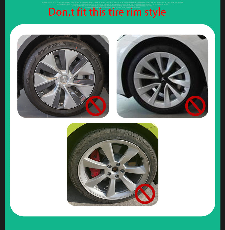 Tesla Model Y ABS Wheel Center Caps Hub Covers, 20 Inch, Red, 4PCS Set, 2020-2024