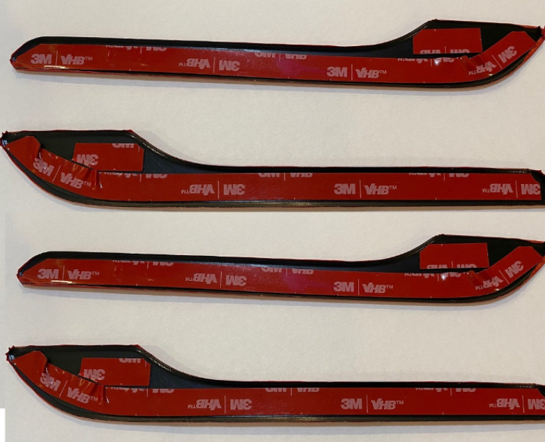 Tesla Model 3, Y, Door Handle Covers, ABS, Gloss Carbon Fiber, 2017-2024