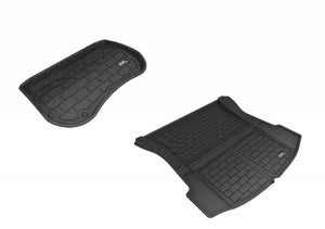 Tesla Model 3 3D MAXpider Front & Rear Kagu Cargo Liner Set, Black, 2018-2020