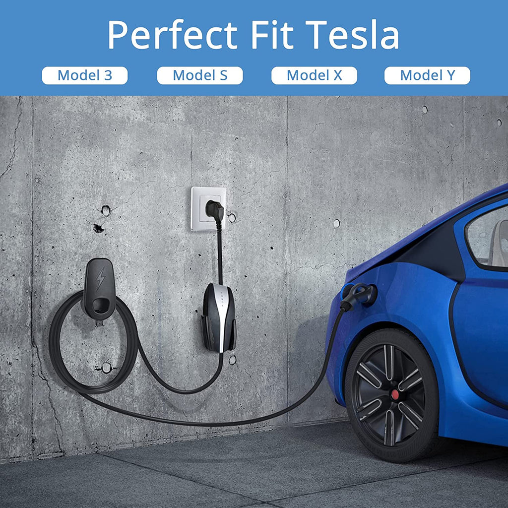 Tesla Model S, 3, X, Y, Cybertruck Charging Cable Organizer and Connector Holder with Hook