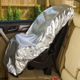 Fiat 500E Child Car Seat Sun Shade Cover, Aluminum Film Sunshade Dust UV Protector