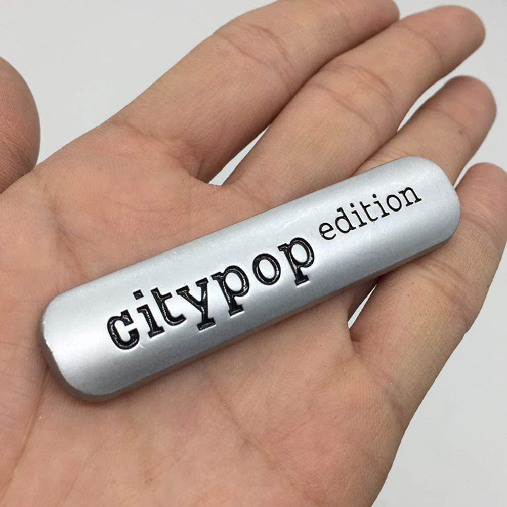 Smart Car Fortwo Citypop Edition Emblem Badges, Rearview Mirror, Metal, Pair