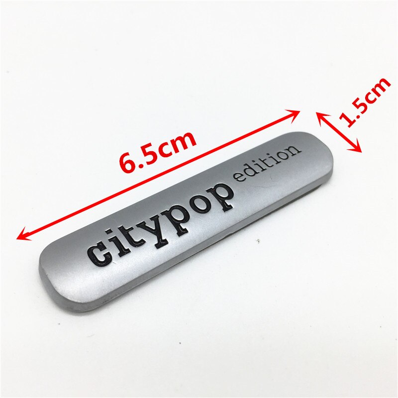 Smart Car Fortwo Citypop Edition Emblem Badges, Rearview Mirror, Metal, Pair