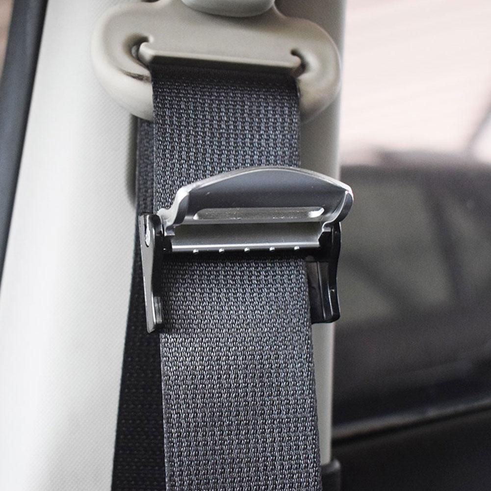 Jaguar I-Pace Safety Adjustable Shoulder Seatbelt Stoppers Plastic Clips, Pair, Black, 2019-2021