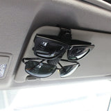 Tesla Model S, 3, X, Y, Cybertruck Sun Visor Sunglasses, Mount W/ Ticket Card Clip, Black Carbon Fiber