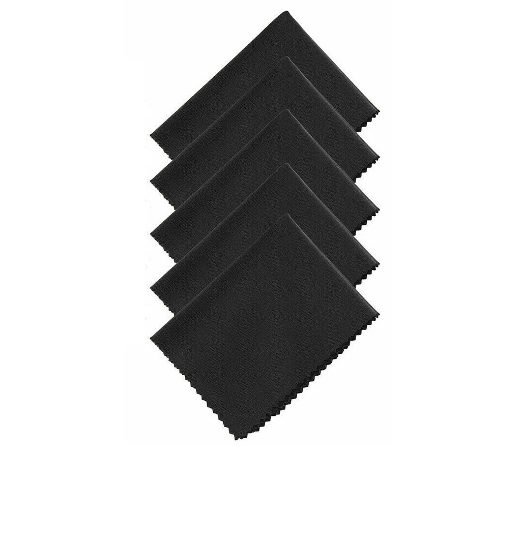 Tesla Model S, 3, X, Y Micro Fiber Center Screen Navigation Cleaning Cloths, Pack of 5, Black