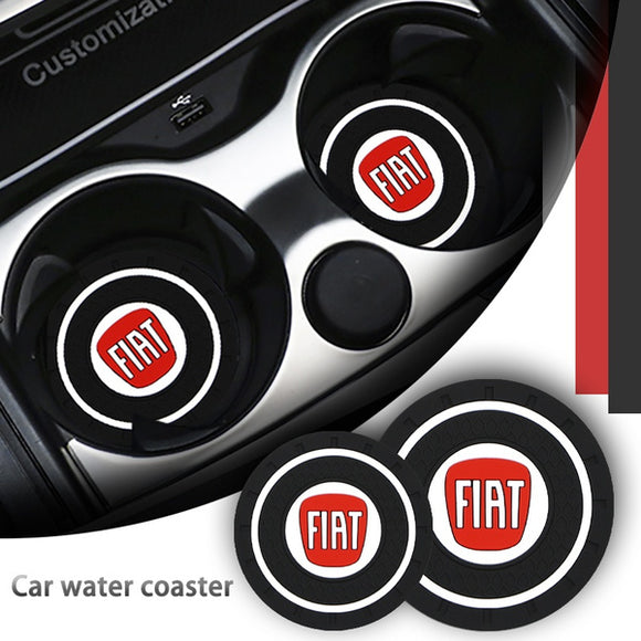 Fiat 500E Logo Silicone Cup Holder Coasters