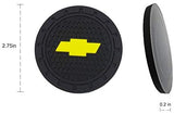 Chevy Bolt EV, EUV Bowtie Logo Silicone Cup Holder Coasters