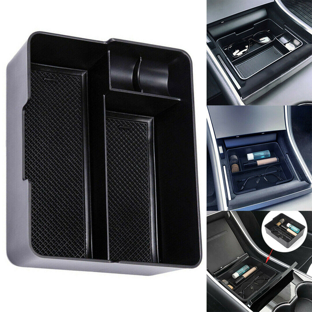 Tesla Model 3, Y Center Console Tray Organizer w/ Coin & Sunglasses Holder, 2017-2020