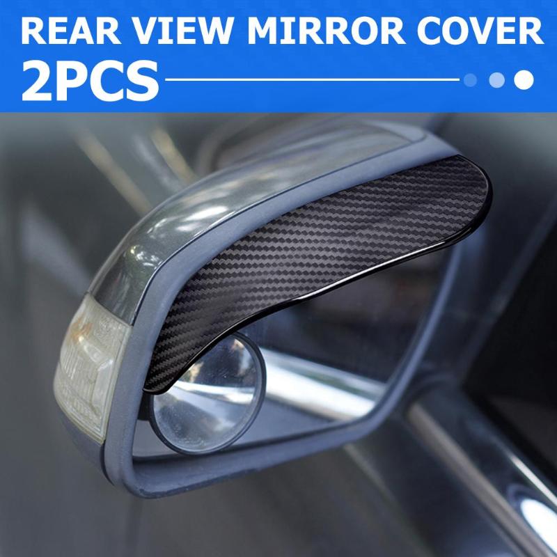 Fiat 500E Outside Mirror Shades, Rain Deflector, Carbon Fiber