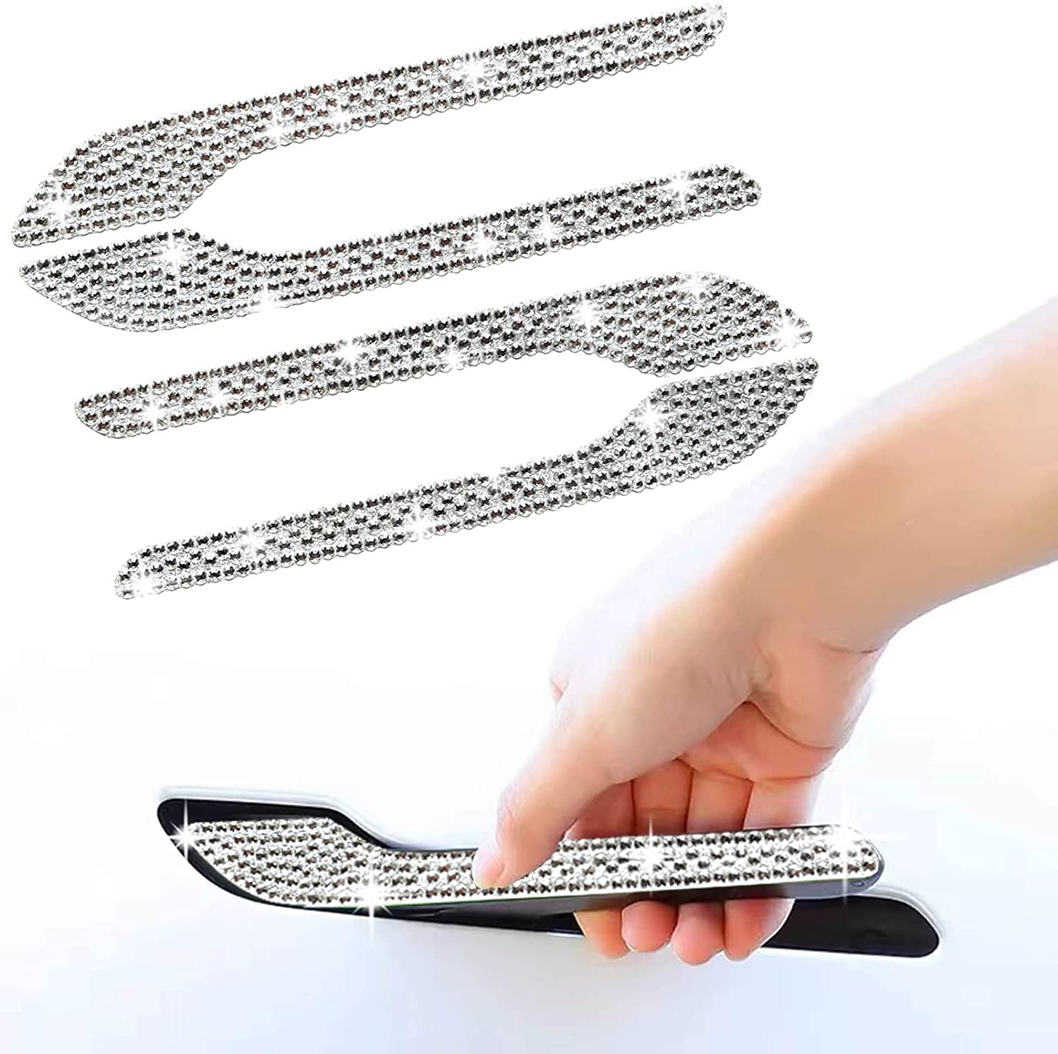 Tesla Model 3, Y Bling Crystal Rhinestone Door Handle Cover Wraps, 2017-2022

