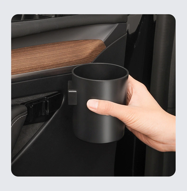Tesla Model 3, Y Side Door Cup Holder Set, Front and Rear 4-Piece, 2017-2023