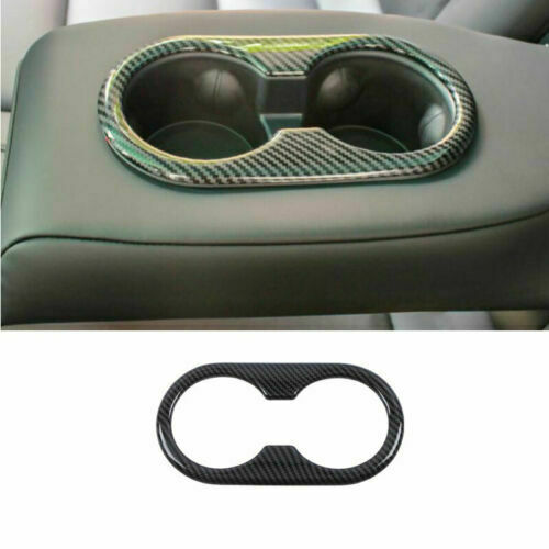 Tesla Model 3 Rear Carbon Fiber Cup Holder Cover, 2017-2021