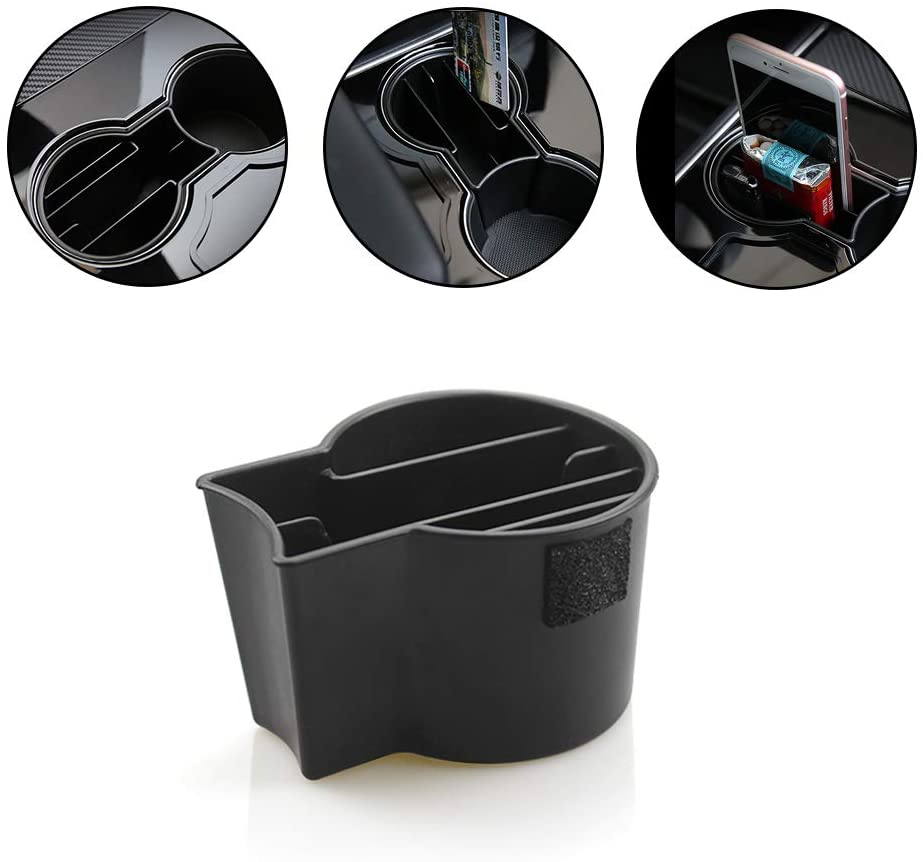Tesla Model 3, Y Center Console Cup Holder Insert Organizer, 2017-2020