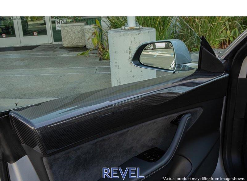Tesla Model 3 Carbon Fiber Door Trim (Front Left & Right), 2017-2020