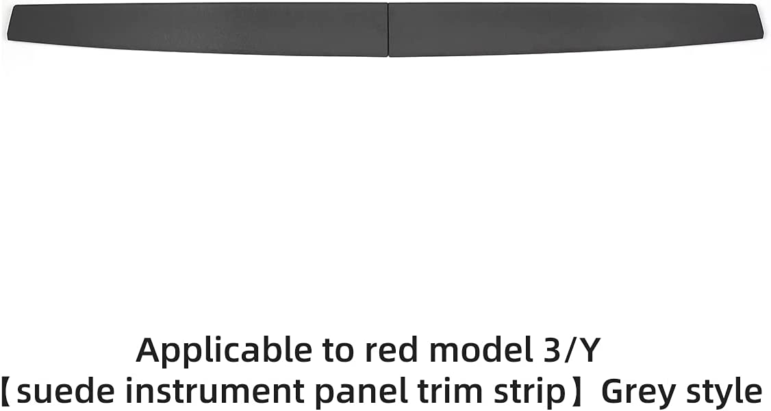 Tesla Model 3, Y Dashboard Cap Cover, Alcantara Leather, Dark Gray, 2017-2020