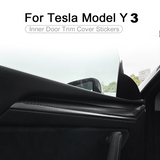 Tesla Model 3, Y Inner Door Panel Trim Strip Decal Wraps, 2PCS, Many Colors, 2021-2023