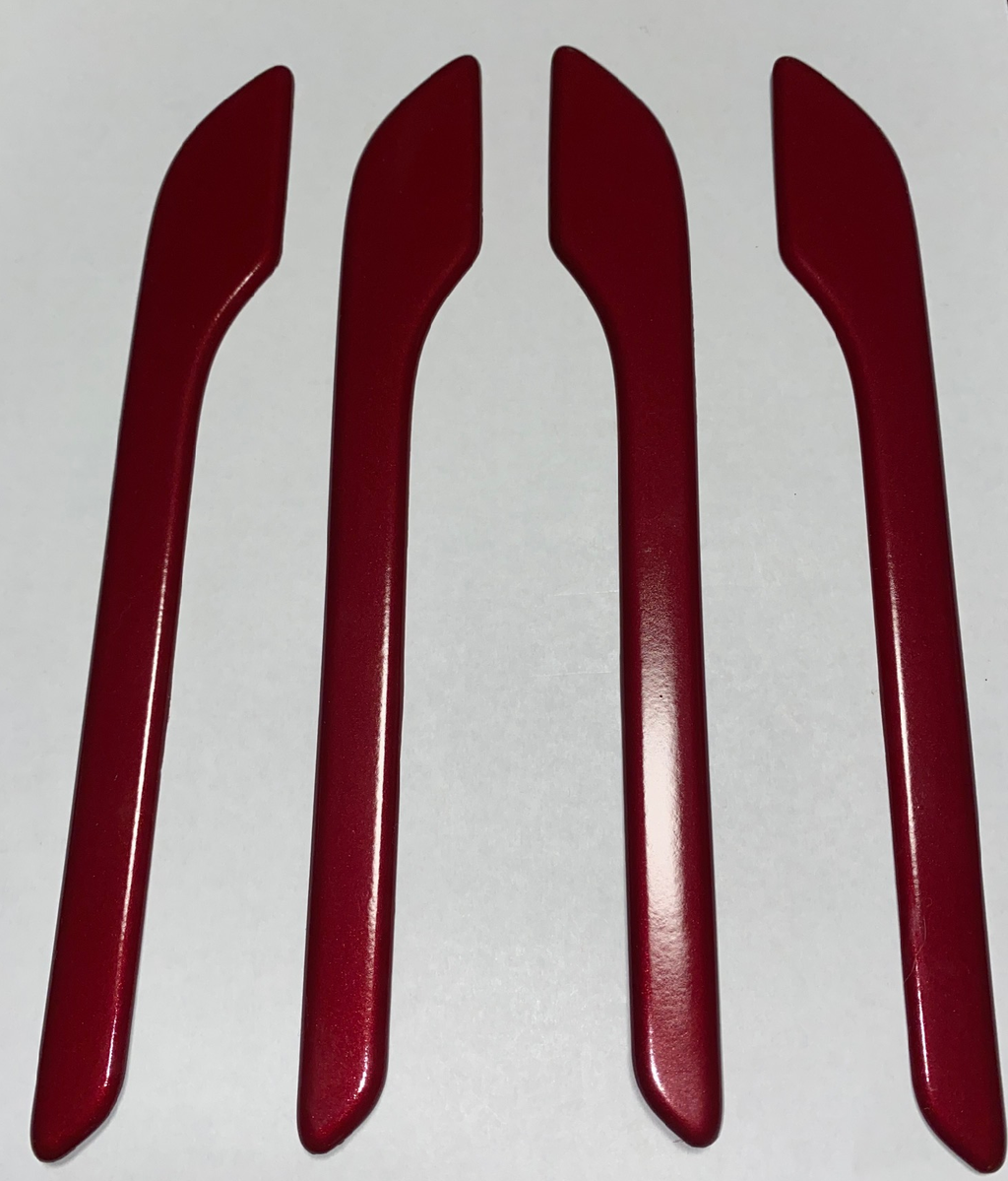 Tesla Model 3, Y, Door Handle Covers, ABS, Color Matched Sunset Red PMMR