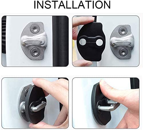 	Tesla Model 3, Y Door Lock Cover Protector Latches Door Stopper Covers, 6-Piece Set