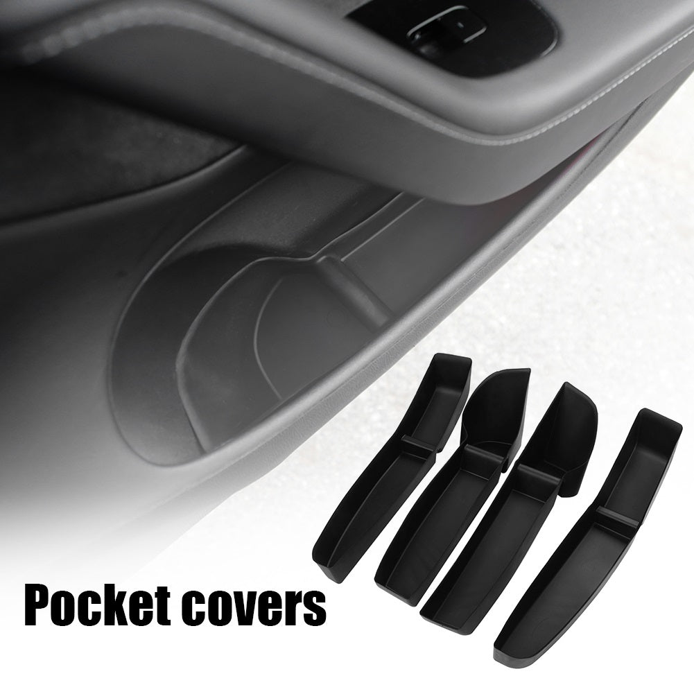 Tesla Model 3, Y Door Side Storage Box Door Handle Armrest Organizers, 4-Pc Set