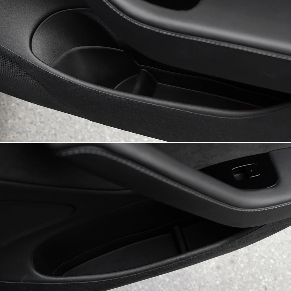 Tesla Model 3, Y Door Side Storage Box Door Handle Armrest Organizers, 4-Pc Set