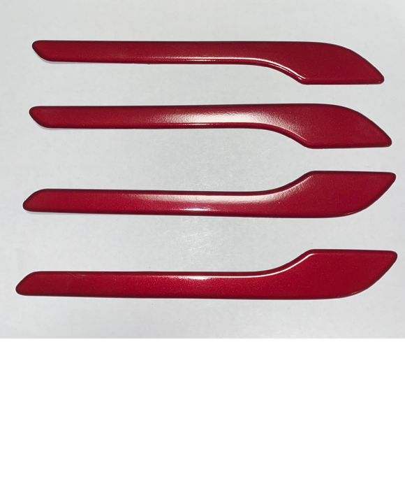 Tesla Model 3, Y, Door Handle Covers, ABS, Color Matched Sunset Red PMMR