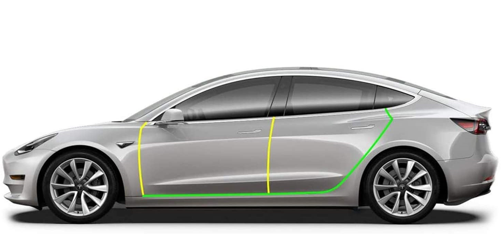 Tesla Model 3 Door Seal Kit Soundproof Rubber Strip Wind Noise Reduction Kit