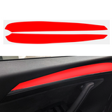 Tesla Model 3, Y Inner Door Panel Trim Strip Decal Wraps, 2PCS, Many Colors, 2021-2022