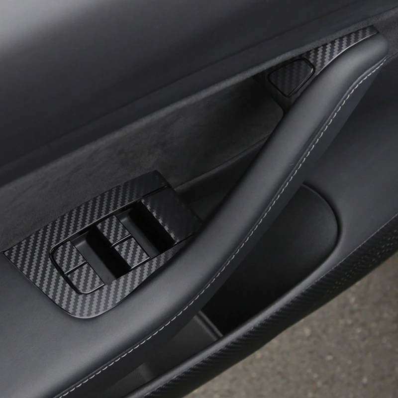 Tesla Model 3, Y Door Window Switch Control Vinyl Wrap Kit, Many Colors