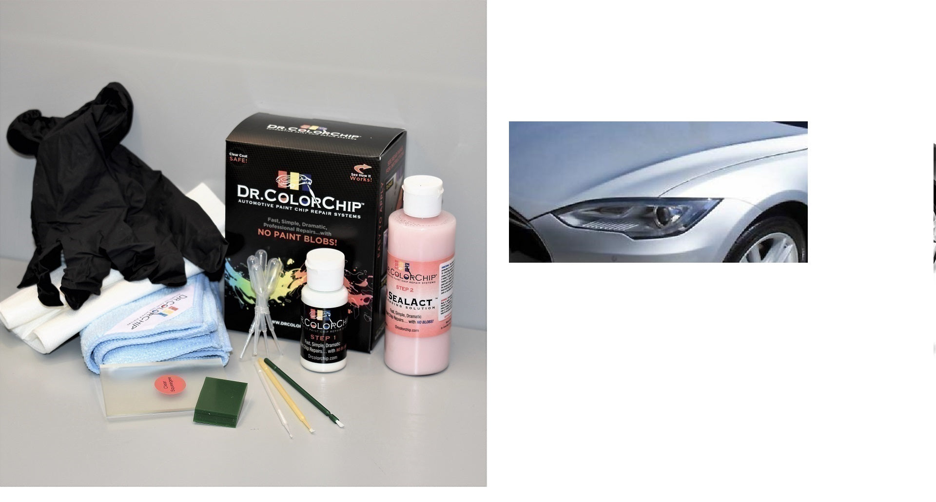 Tesla Model X Exterior Touch Up Paint Kit, Dr Color Chip, Squirt 'n Squeegee PLUS, 2016-2020