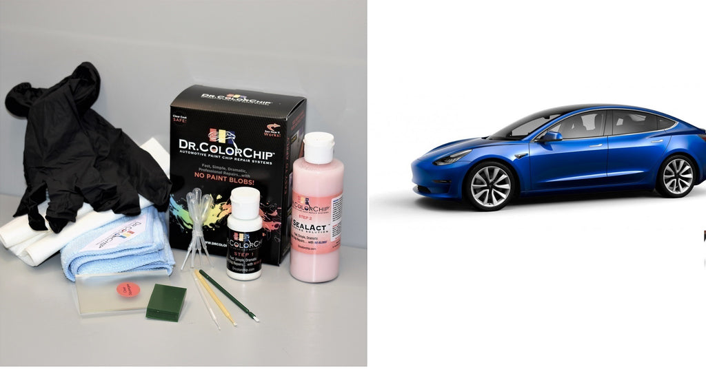 Tesla Model 3 Exterior Touch Up Paint Kit, Dr Color Chip, Squirt 'n Squeegee PLUS, 2017-2025