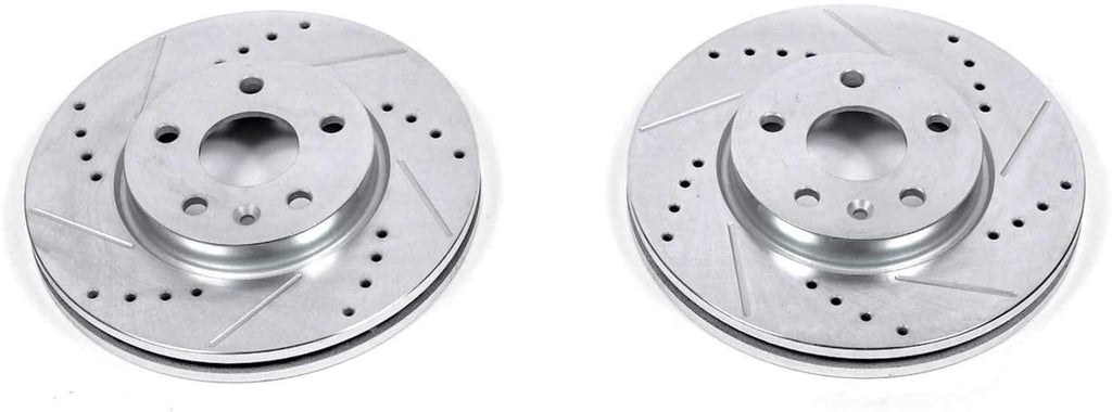 Chevy Bolt EV Power Stop Front Evolution Drilled & Slotted Brake Rotors, Pair, 2017-2021