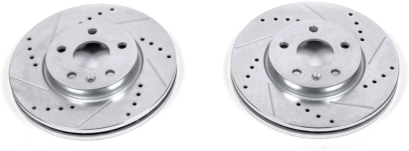 Chevy Bolt EV Power Stop Front Evolution Drilled & Slotted Brake Rotors, Pair, 2017-2021