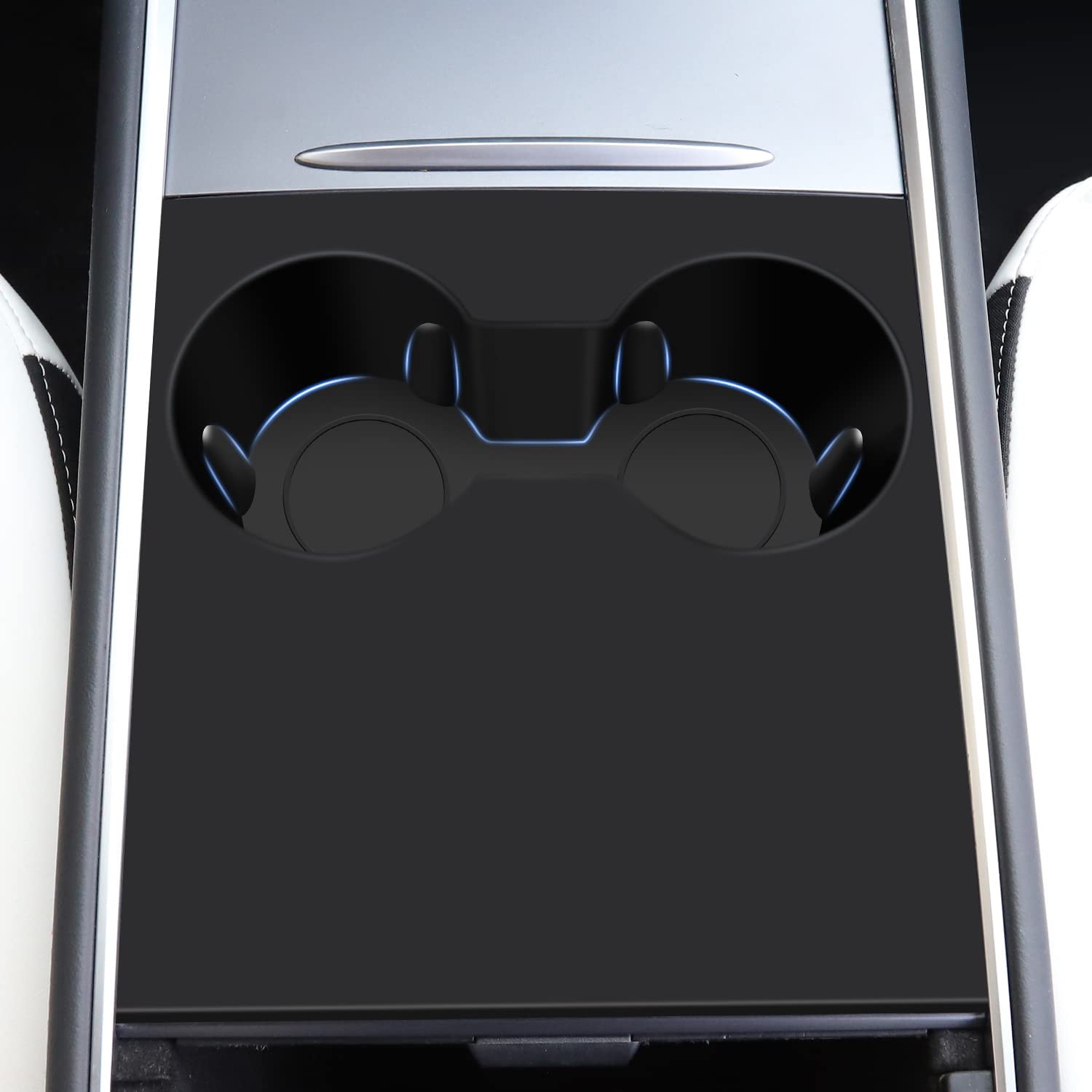 Tesla Model 3, Y Silicone Cup Insert with Console Cover Pad