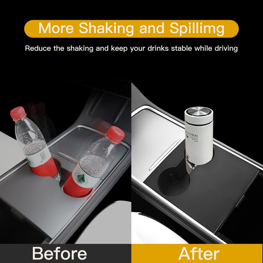 Tesla Model 3, Y Silicone Cup Insert with Console Cover Pad